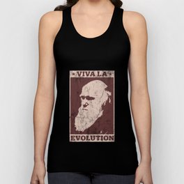 Charles Darwin Viva La Evolution  Tank Top