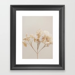 Natural Beige Flower Botanical Framed Art Print
