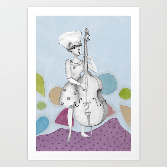 I bass play a song for you Art Print