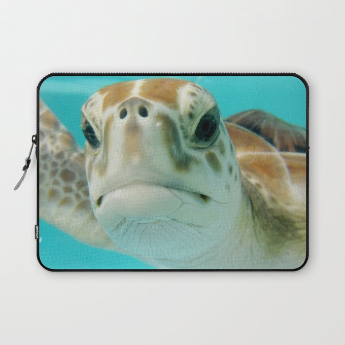 Mexico Photography - Sea Turtle In The Beautiful Water Laptop Sleeve