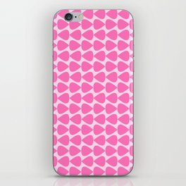 Plectrum Mini Geometric Abstract Pattern in Bright Pink and Light Pink iPhone Skin