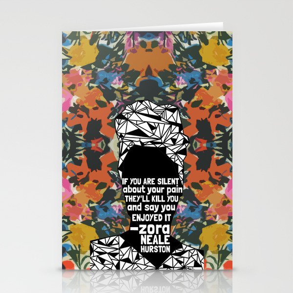 ZNH - If You Are Silent - Black Lives Matter - Series - Black Voices - Floral  Stationery Cards