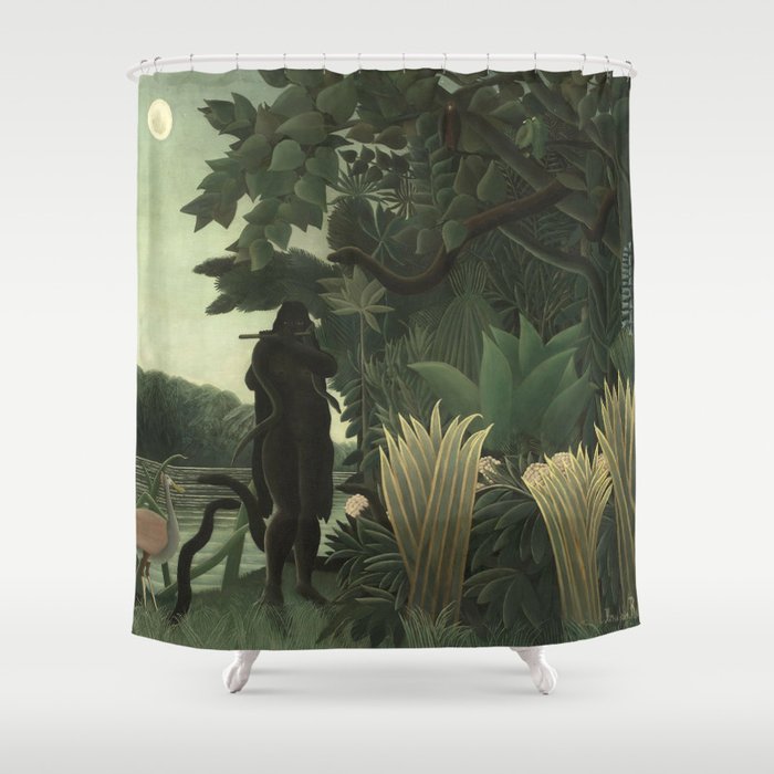 Henri Rousseau - The Snake Charmer Shower Curtain