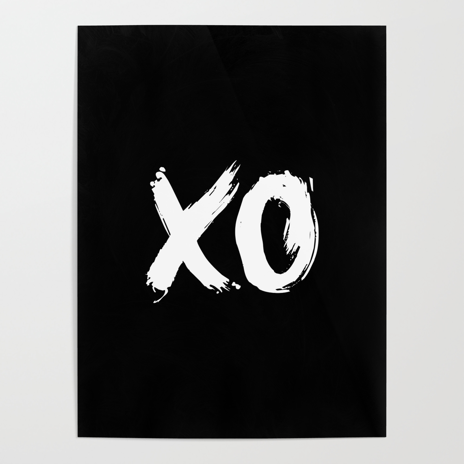 Xo Hugs And Kisses White And Black Gift For Her Girlfriend Xoxo Bedroom Art And Home Room Wall Decor Poster By Themotivatedtype Society6