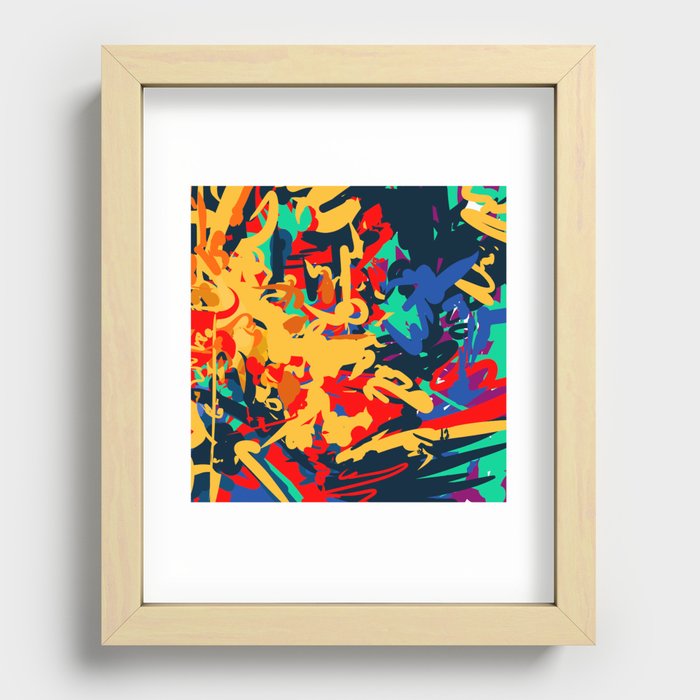 Drip Wall Recessed Framed Print