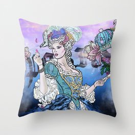 Mary antoinette chique chic Throw Pillow