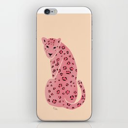 Pink Jungle Cat Knows What You Did iPhone Skin