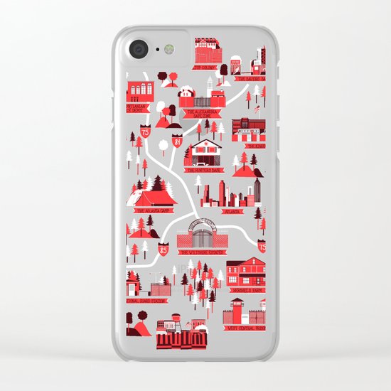 Survivors Map Clear iPhone Case