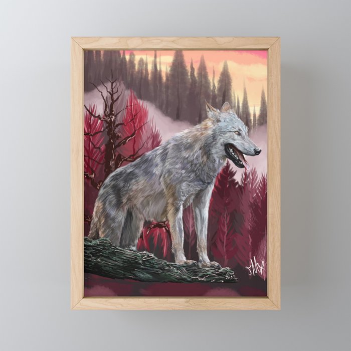 Wolf Framed Mini Art Print