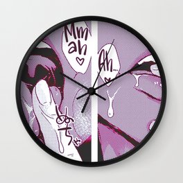 Sexy anime aesthetic - Pink wet dream Wall Clock