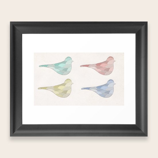 Birdies Framed Art Print