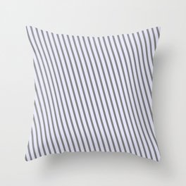 [ Thumbnail: Gray & Lavender Colored Stripes/Lines Pattern Throw Pillow ]