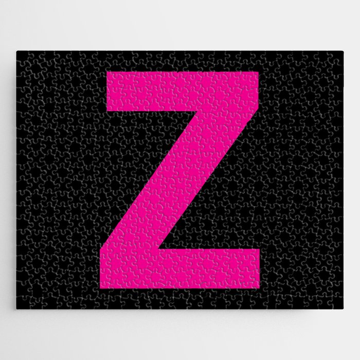 Letter Z (Magenta & Black) Jigsaw Puzzle