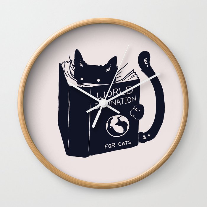 World Domination For Cats Wall Clock