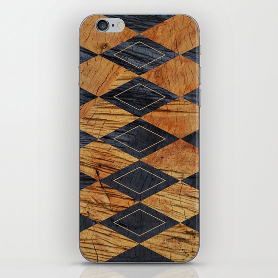 Wood cut abstraction iPhone & iPod Skin