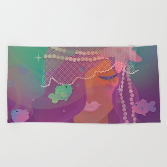 Mermaid II - Bohemian Starfish Hairpiece Beach Towel