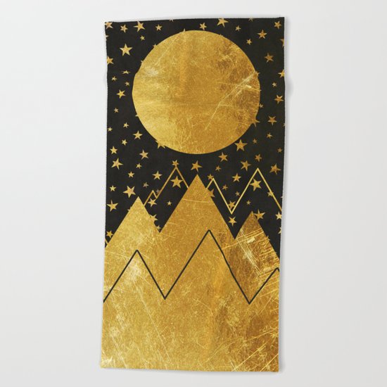 Golden Landscape Beach Towel