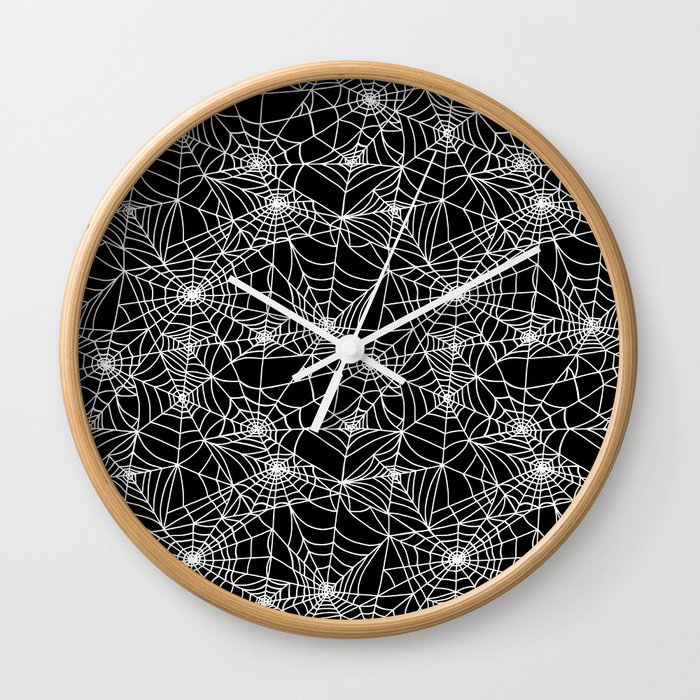 Midnight Cobwebs Wall Clock