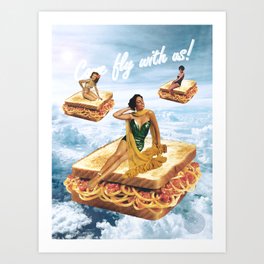 Sandwich Airlines - Come fly with us! Art Print