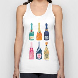 Champagne Bottles - Pink Ver. Unisex Tank Top