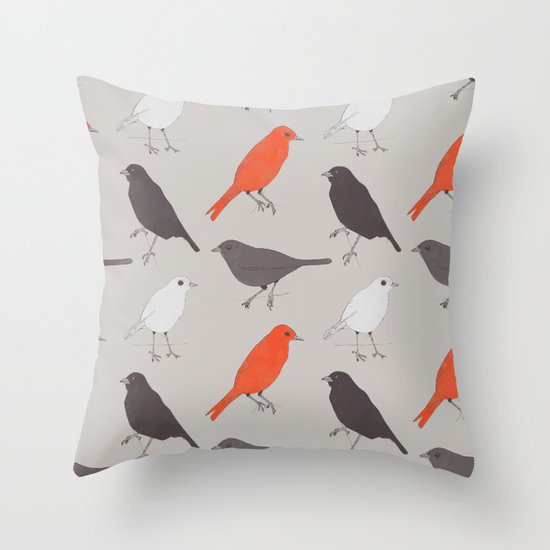 Little Birds Throw Pillow