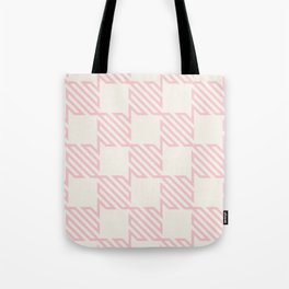 Pastel line square checkers Tote Bag