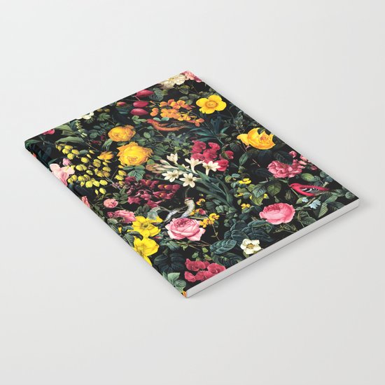 Floral and Birds Pattern Notebook
