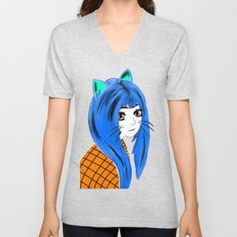 Neko cat girl V Neck T Shirt