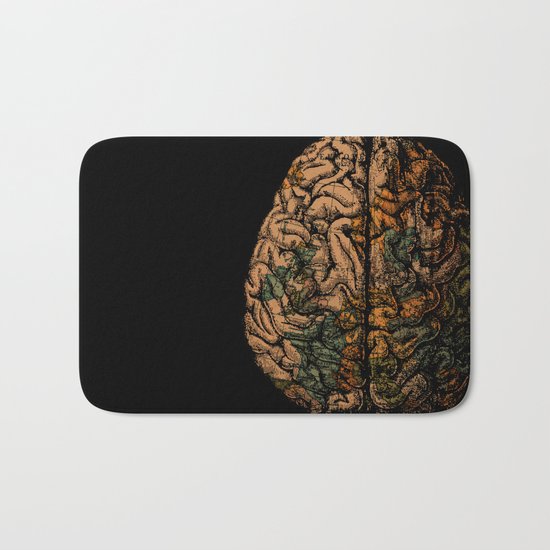 Always On My Mind - Brain Traveling Wanderlust Love Travel Bath Mat
