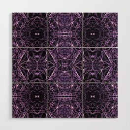 Liquid Light Series 33 ~ Purple Abstract Fractal Pattern Wood Wall Art
