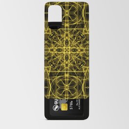 Liquid Light Series 29 ~ Yellow Abstract Fractal Pattern Android Card Case