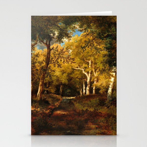 In the Forest, 1874 by Narcisse Diaz de la Pena Stationery Cards