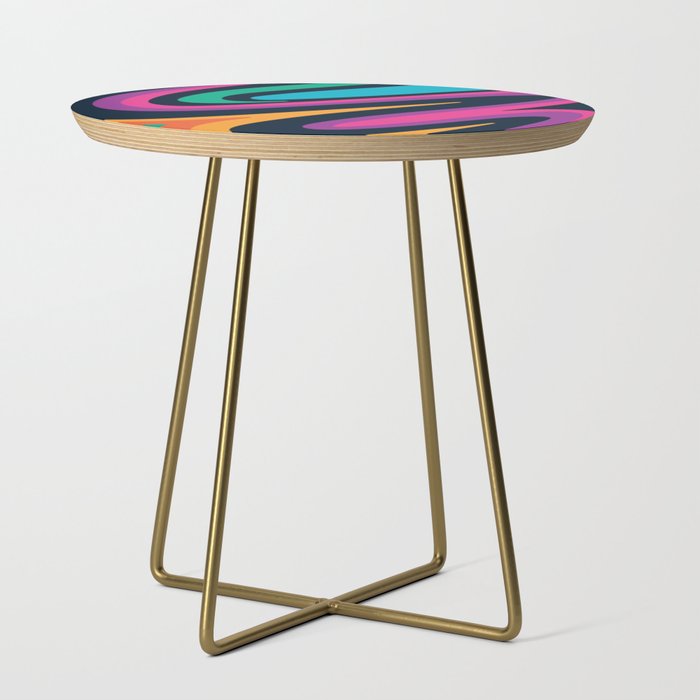 Psychedelic Sexy Multicolored Dreams of Marble Side Table