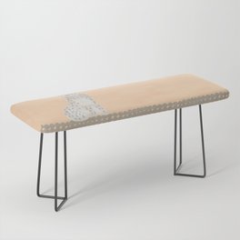 Relaxing Leopard - Greyish White and Pink Bench