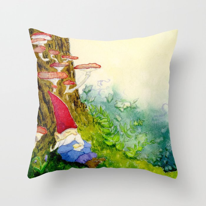 The Sleeping Gnome Throw Pillow