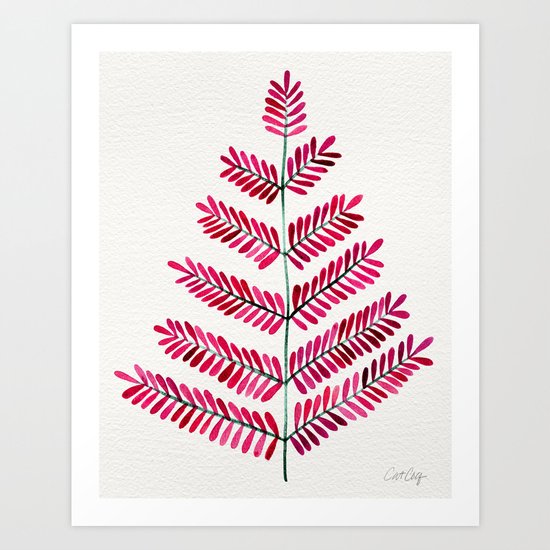 Pink Leaflets Art Print