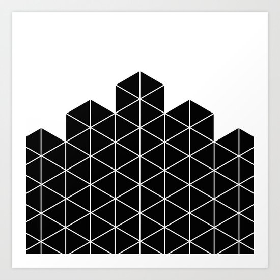 Black And White Stack Art Print