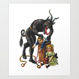 Krampus Believer Gruss Vom Merry Christmas Demon Art Print