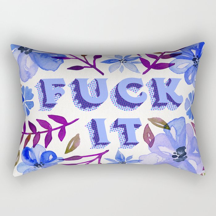 F*ck It – Blueberry Palette Rectangular Pillow
