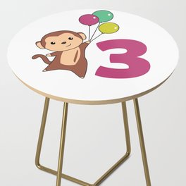 Monkey Third Birthday Balloons Monkeys Kids Side Table