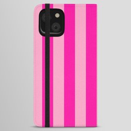 Pink Stripes Preppy Modern iPhone Wallet Case