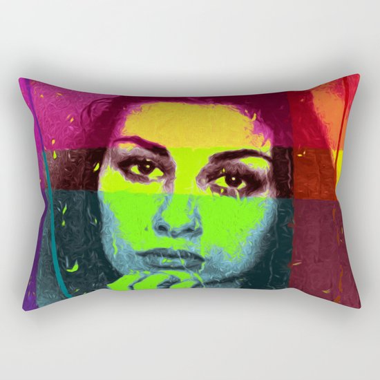 Abstract #360 Pensive Beauty Rectangular Pillow