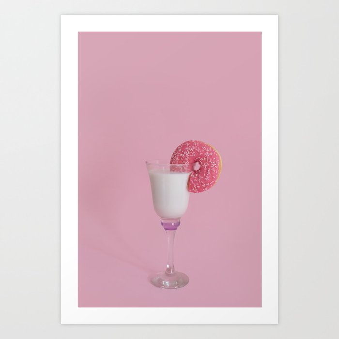 Milk and Donuts Art Print