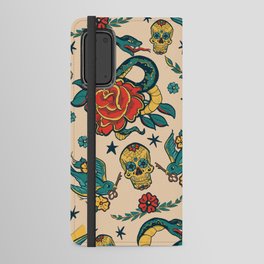Punk Tattoo Pattern Design Android Wallet Case