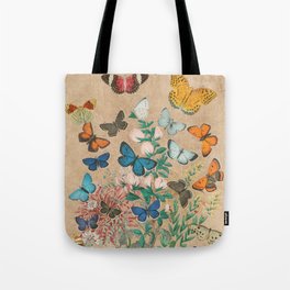 Butterflies & Flowers Tote Bag