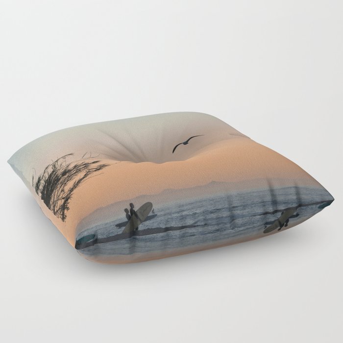 San Onofre Sunrise Floor Pillow