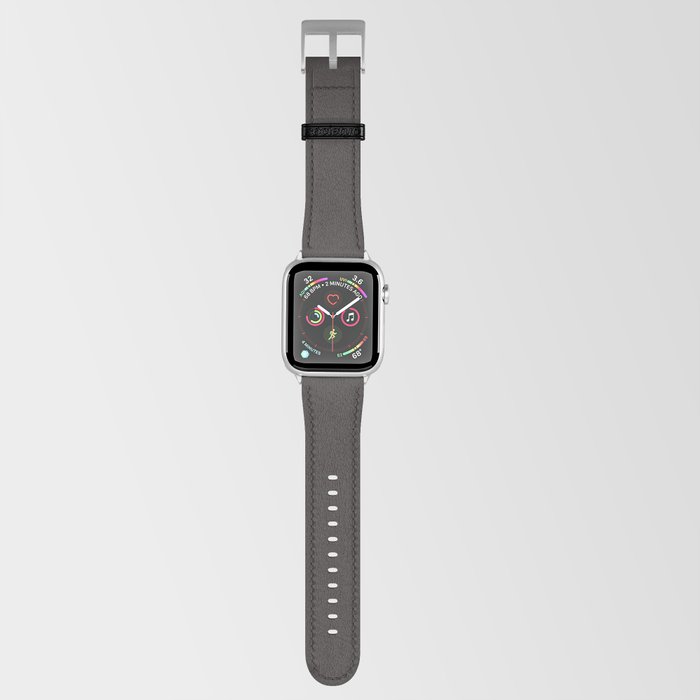 Dark Gray Brown Solid Color Pantone Espresso 19-1103 TCX Shades of Black Hues Apple Watch Band