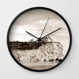 Big House on the Cliff Wall Clock