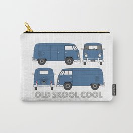 old skool cool – vintage commercial panel van in Dove Blue Carry-All Pouch | Vintagecar, Panelvan, Digital, Aircooled, Oldskool, Cool, Typography, Commercial, Truck, Vintage 