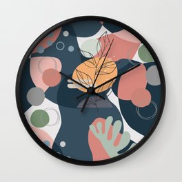Botanical Abstract  Wall Clock | Color, Botanic, Abstract, Modernart, Botanical, Art, Mixed, Beauty, Modernliving, Mixedmedia 